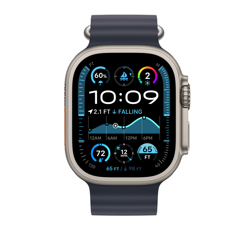 49mm Navy Ocean Band Extension - Natural Titanium Finish - iSTYLE RS