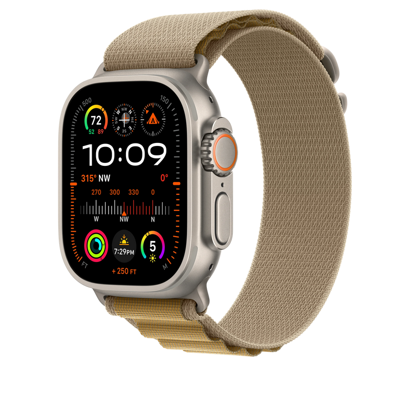 49mm Tan Alpine Loop - Medium - Natural Titanium Finish - iSTYLE RS