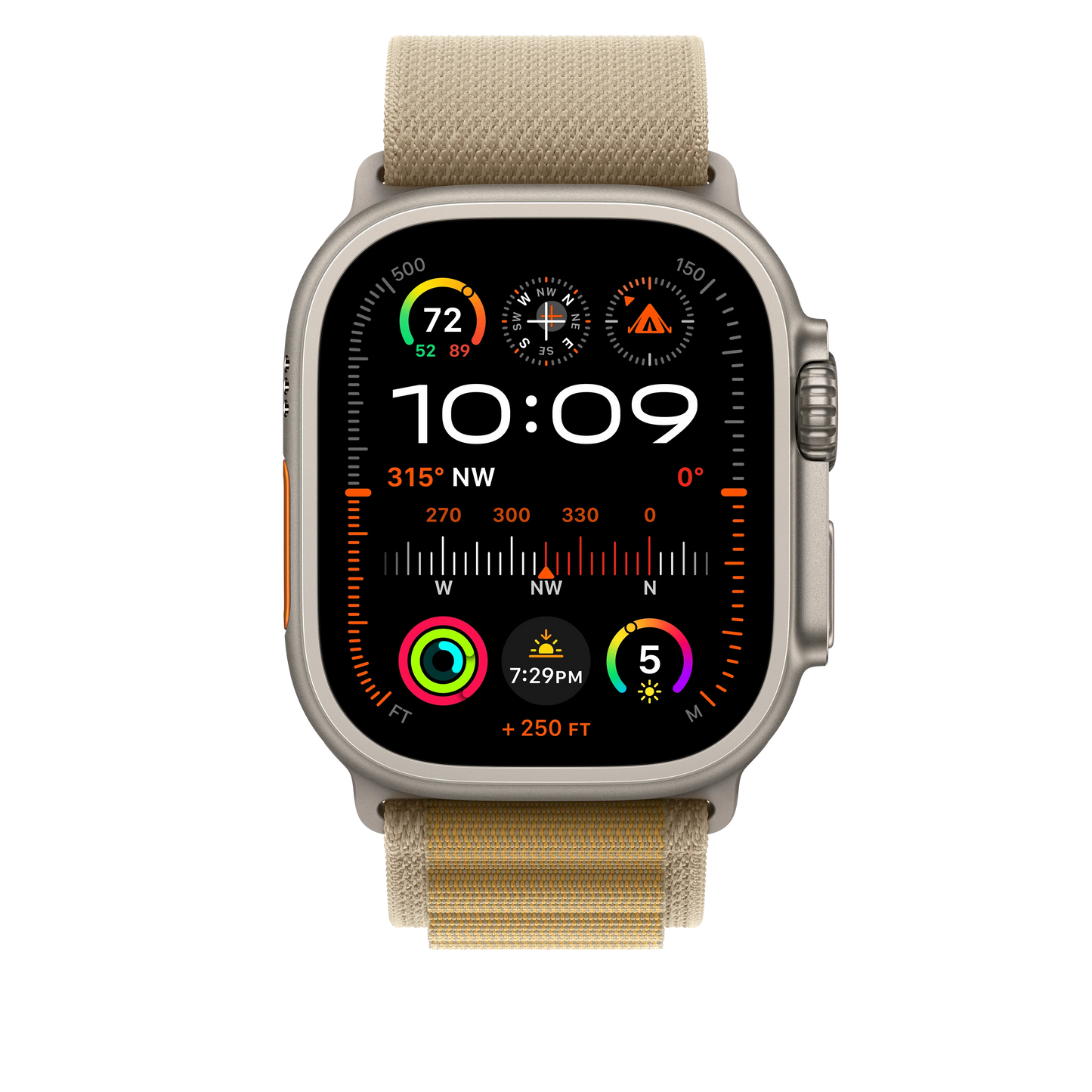 49mm Tan Alpine Loop - Medium - Natural Titanium Finish - iSTYLE RS