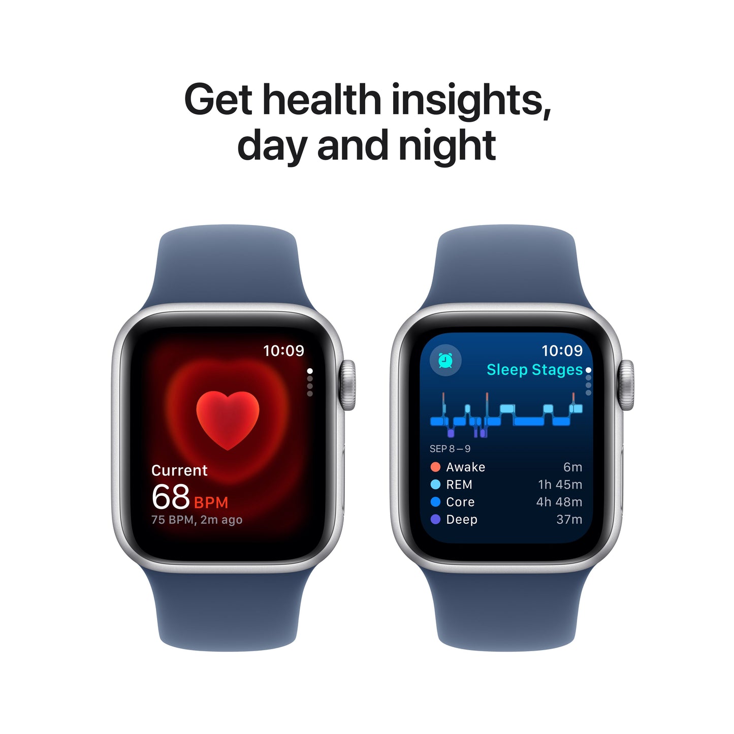 Apple Watch SE GPS 40mm Silver Aluminium Case with Denim Sport Band - M/L - iSTYLE RS