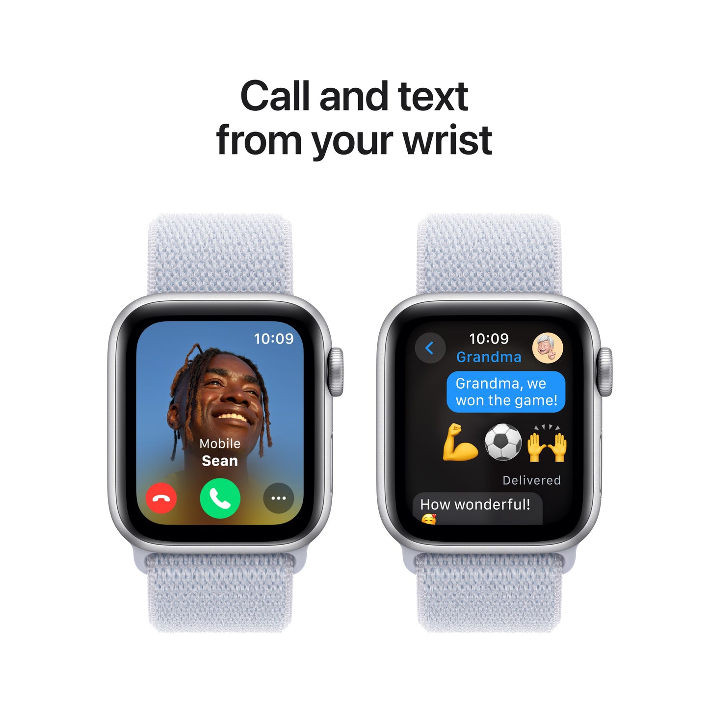 Apple Watch SE GPS 40mm Silver Aluminium Case with Blue Cloud Sport Loop - One Size - iSTYLE RS