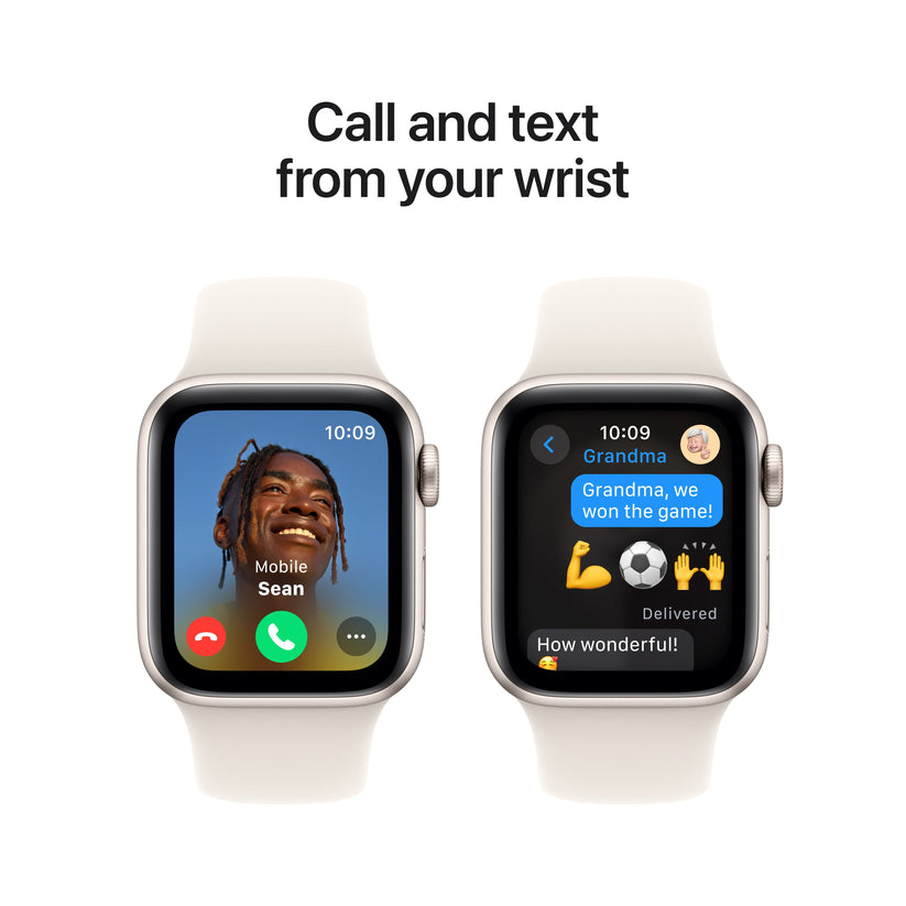 Apple Watch SE GPS 40mm Starlight Aluminium Case with Starlight Sport Band - S/M - iSTYLE RS