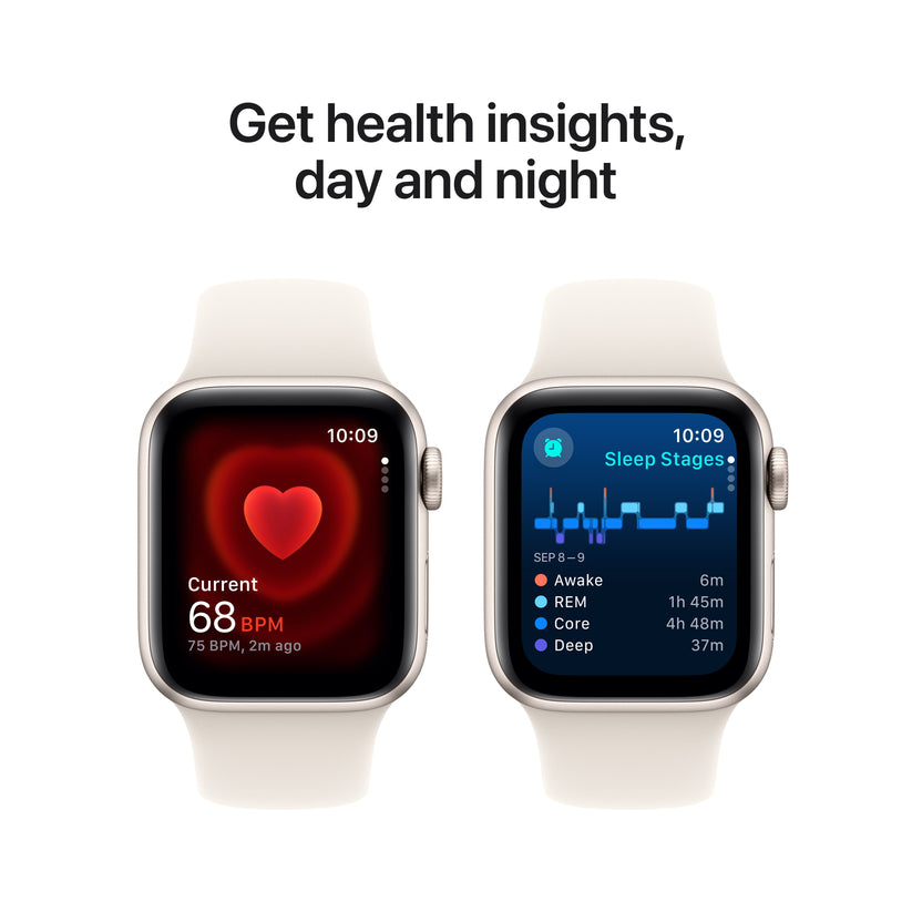 Apple Watch SE GPS 40mm Starlight Aluminium Case with Starlight Sport Band - S/M - iSTYLE RS
