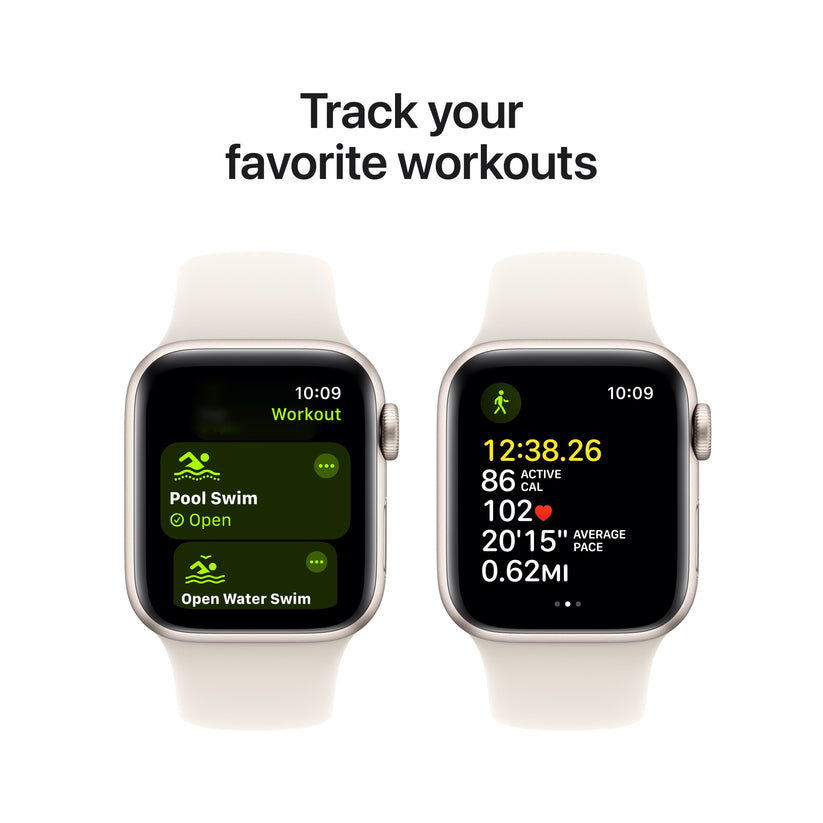 Apple Watch SE GPS 40mm Starlight Aluminium Case with Starlight Sport Band - S/M - iSTYLE RS