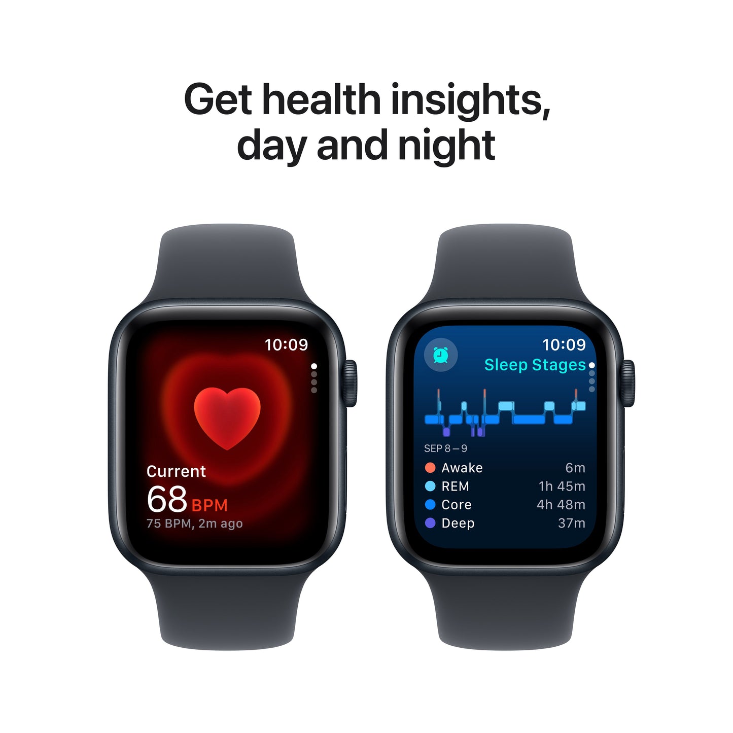 Apple Watch SE GPS 44mm Midnight Aluminium Case with Midnight Sport Band - M/L - iSTYLE RS
