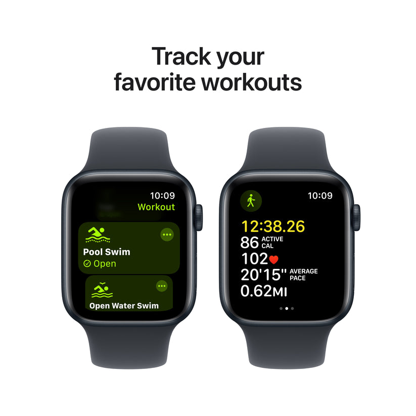 Apple Watch SE GPS 44mm Midnight Aluminium Case with Midnight Sport Band - M/L - iSTYLE RS