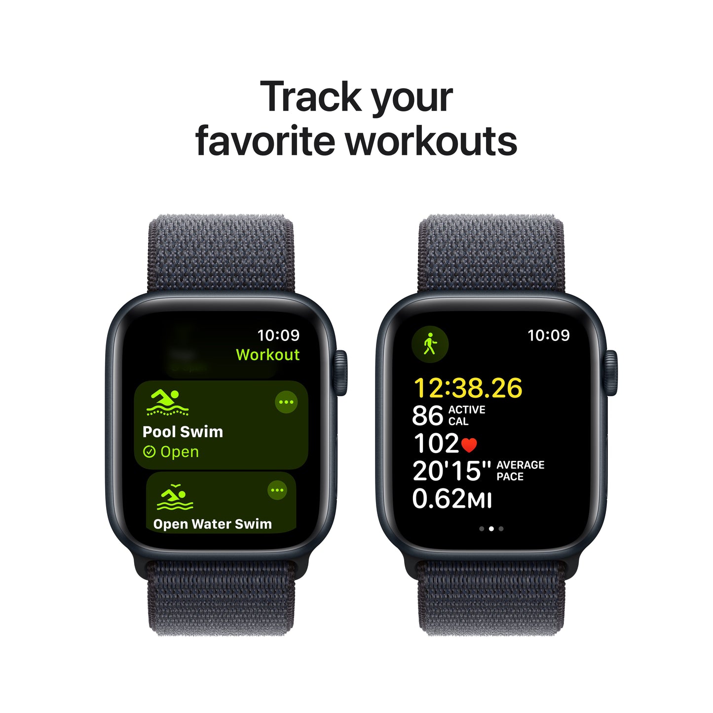 Apple Watch SE GPS 44mm Midnight Aluminium Case with Ink Sport Loop - iSTYLE RS