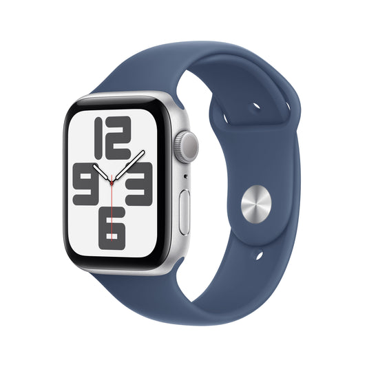 Apple Watch SE GPS 44mm Silver Aluminium Case with Denim Sport Band - M/L - iSTYLE RS