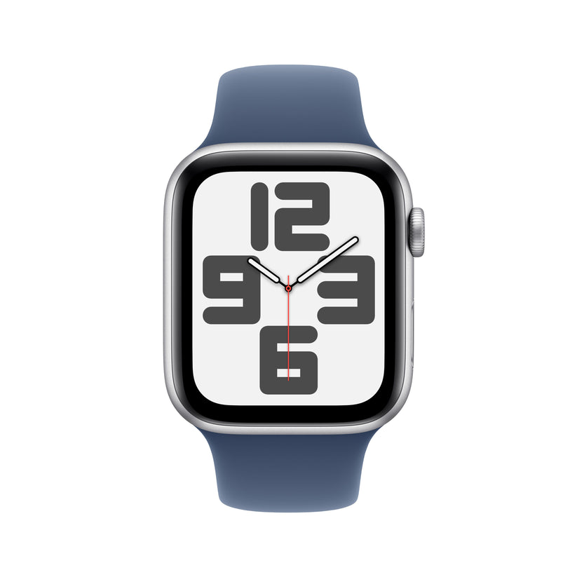Apple Watch SE GPS 44mm Silver Aluminium Case with Denim Sport Band - M/L - iSTYLE RS