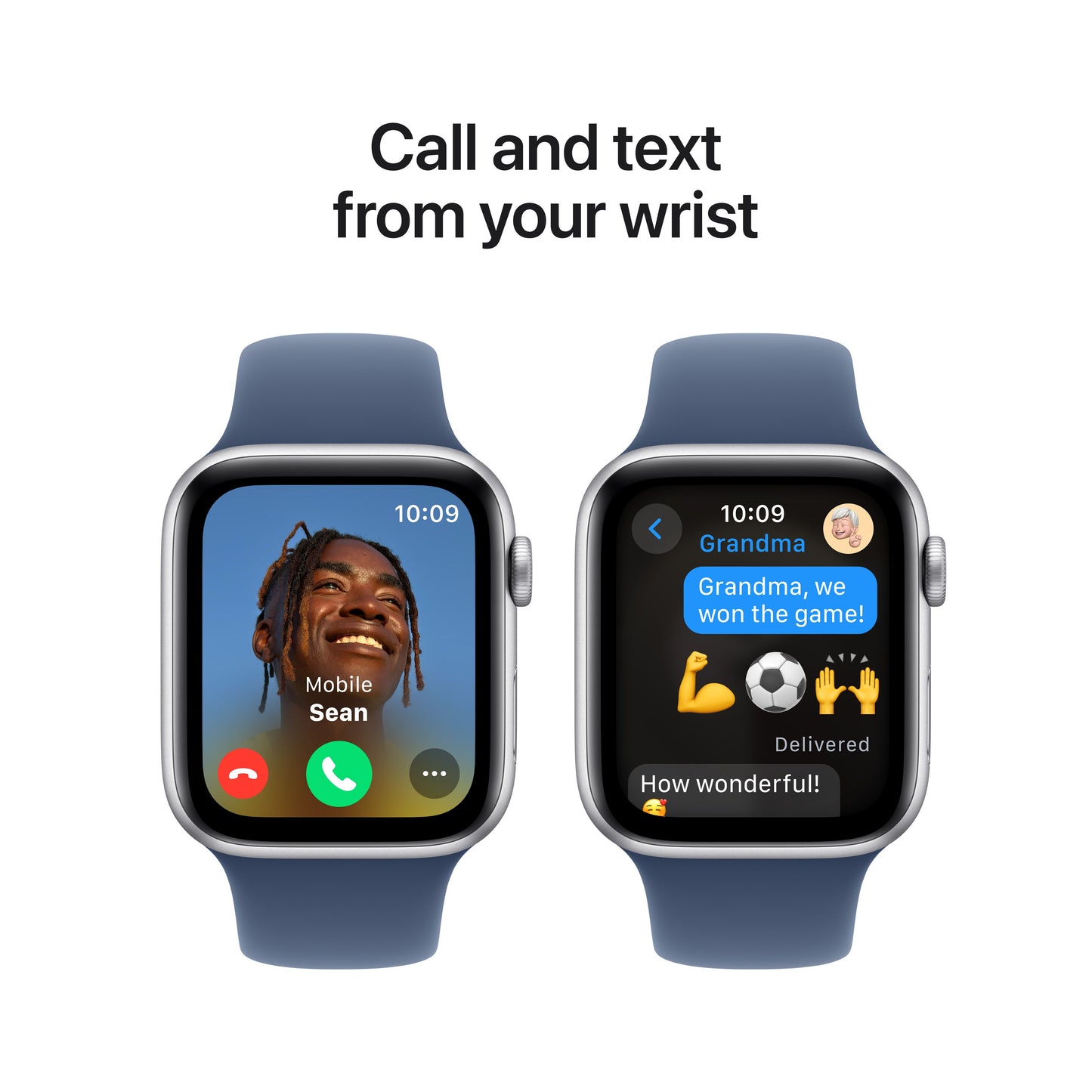 Apple Watch SE GPS 44mm Silver Aluminium Case with Denim Sport Band - M/L - iSTYLE RS