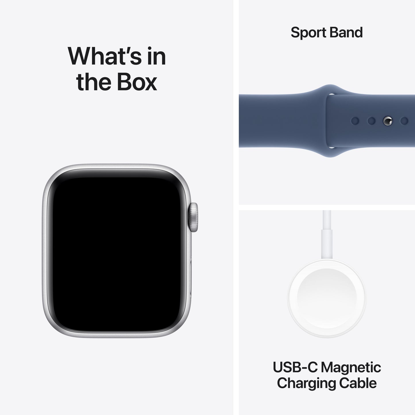 Apple Watch SE GPS 44mm Silver Aluminium Case with Denim Sport Band - M/L - iSTYLE RS