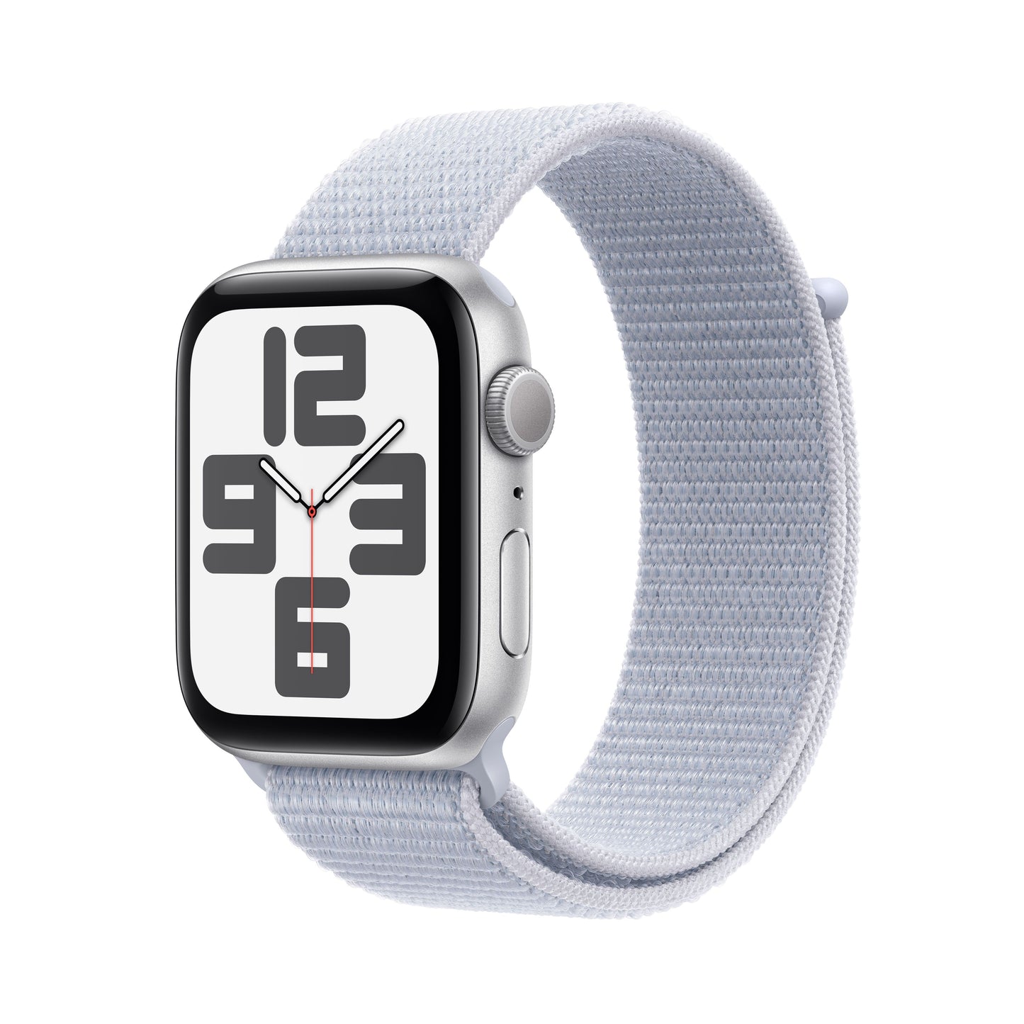 Apple Watch SE GPS 44mm Silver Aluminium Case with Blue Cloud Sport Loop - iSTYLE RS