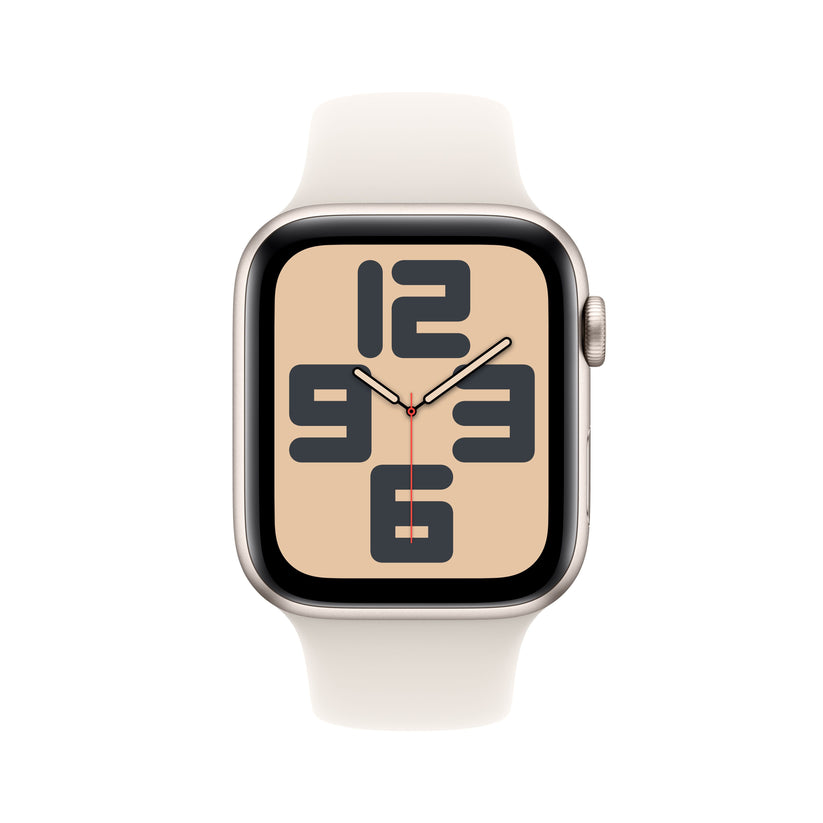 Apple Watch SE GPS 44mm Starlight Aluminium Case with Starlight Sport Band - M/L - iSTYLE RS