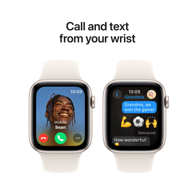 Apple Watch SE GPS 44mm Starlight Aluminium Case with Starlight Sport Band - M/L - iSTYLE RS