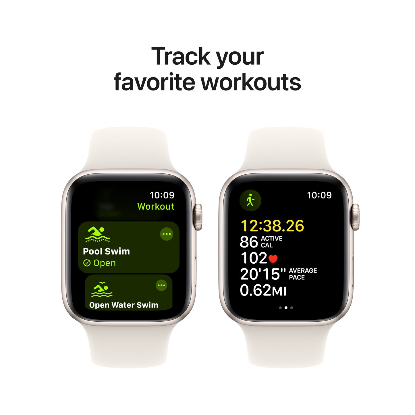 Apple Watch SE GPS 44mm Starlight Aluminium Case with Starlight Sport Band - M/L - iSTYLE RS