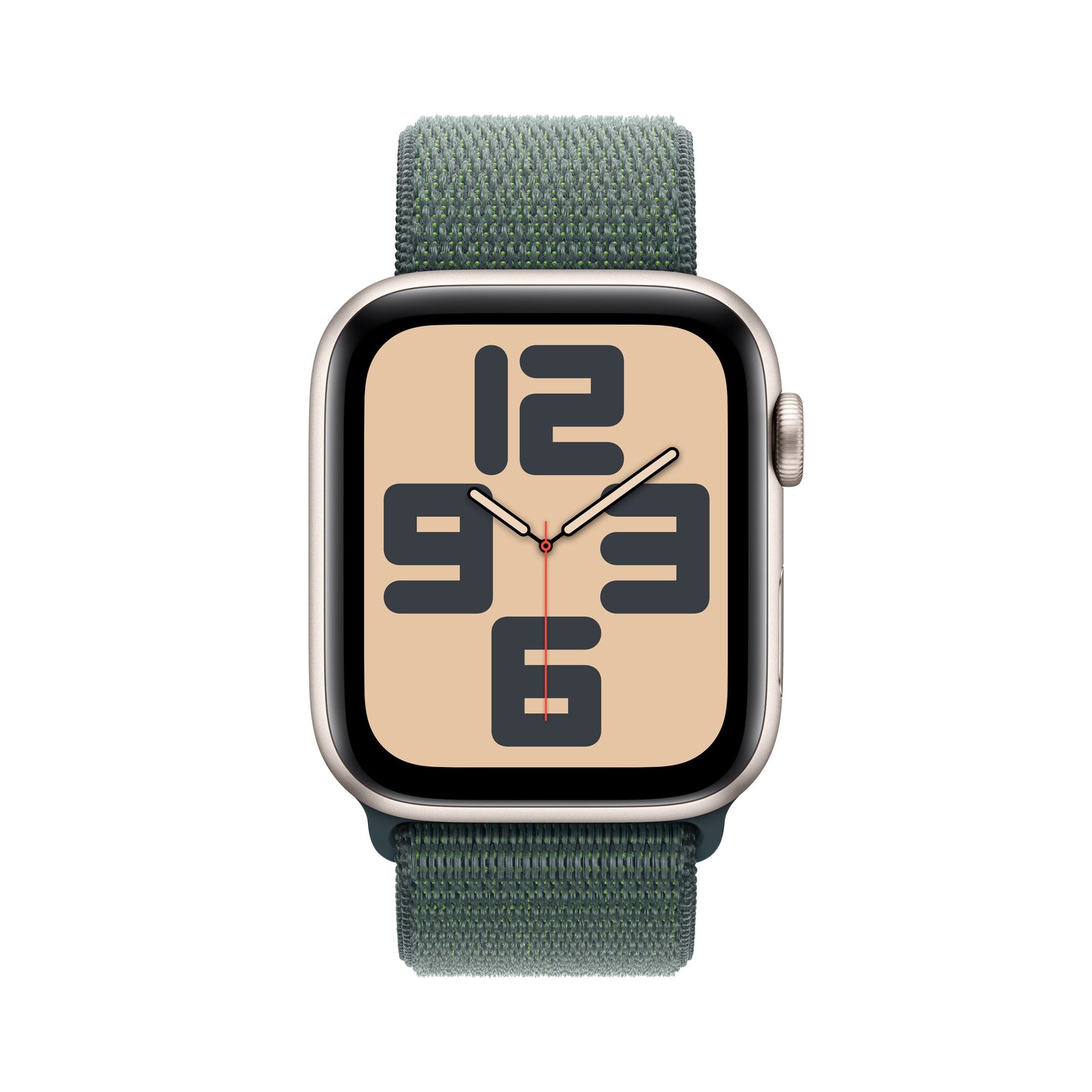 Apple Watch SE GPS 44mm Starlight Aluminium Case with Lake Green Sport Loop - iSTYLE RS