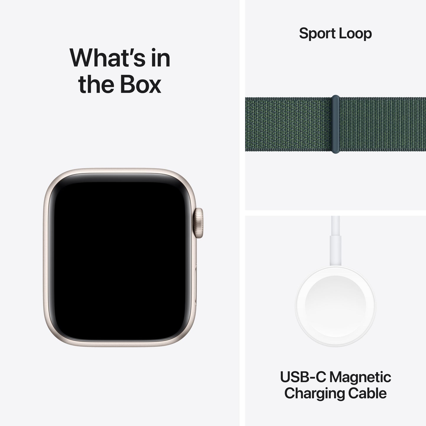 Apple Watch SE GPS 44mm Starlight Aluminium Case with Lake Green Sport Loop - iSTYLE RS