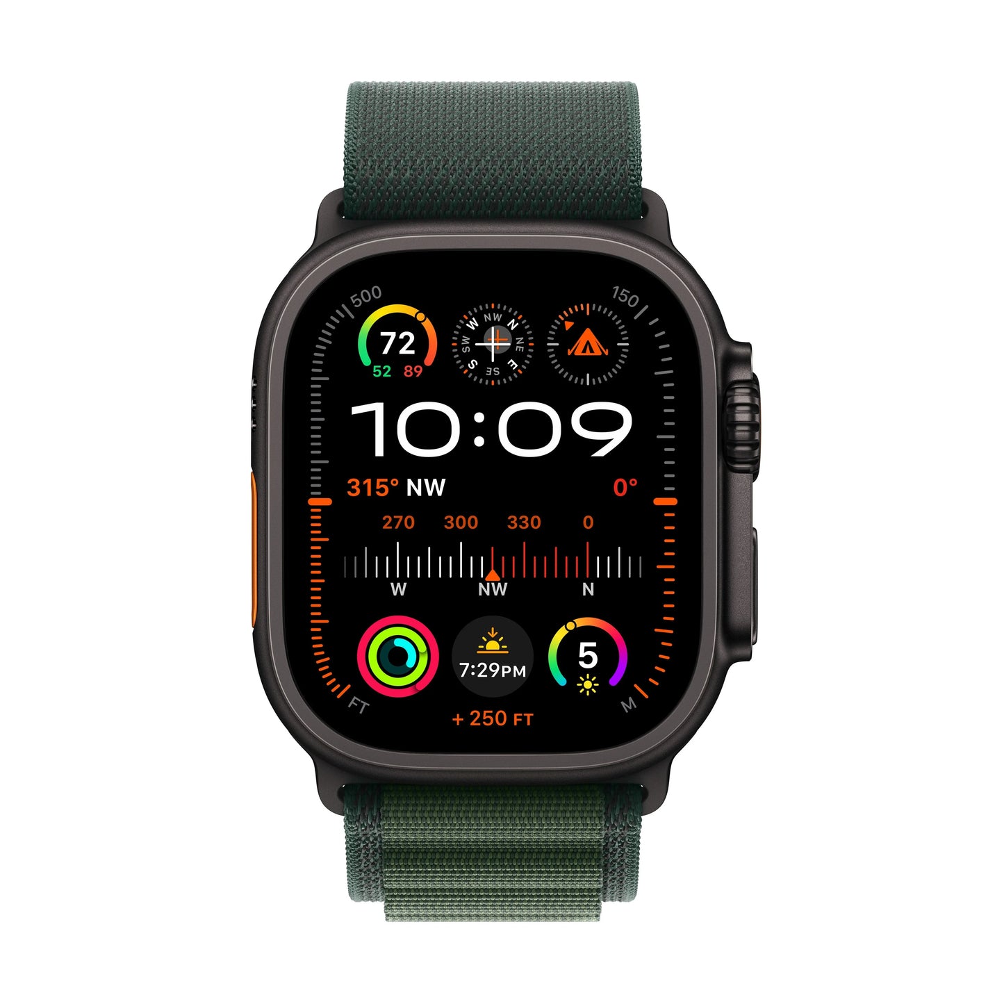Apple Watch Ultra 2 GPS + Cellular 49mm Black Titanium Case with Dark Green Alpine Loop - S - iSTYLE RS