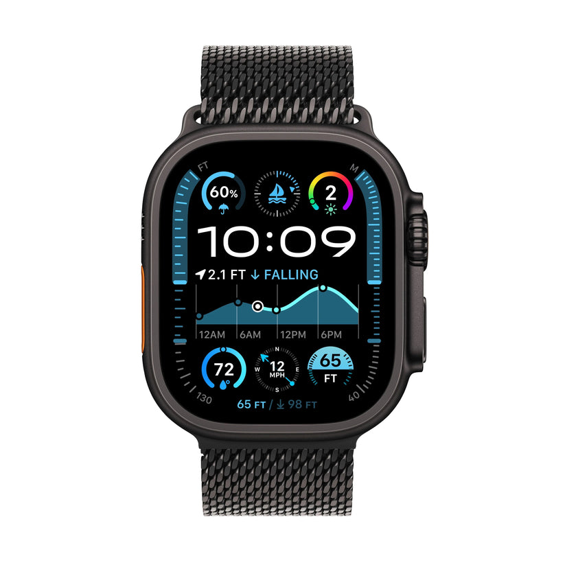 Apple Watch Ultra 2 GPS + Cellular 49mm Black Titanium Case with Black Titanium Milanese Loop - Large - iSTYLE RS