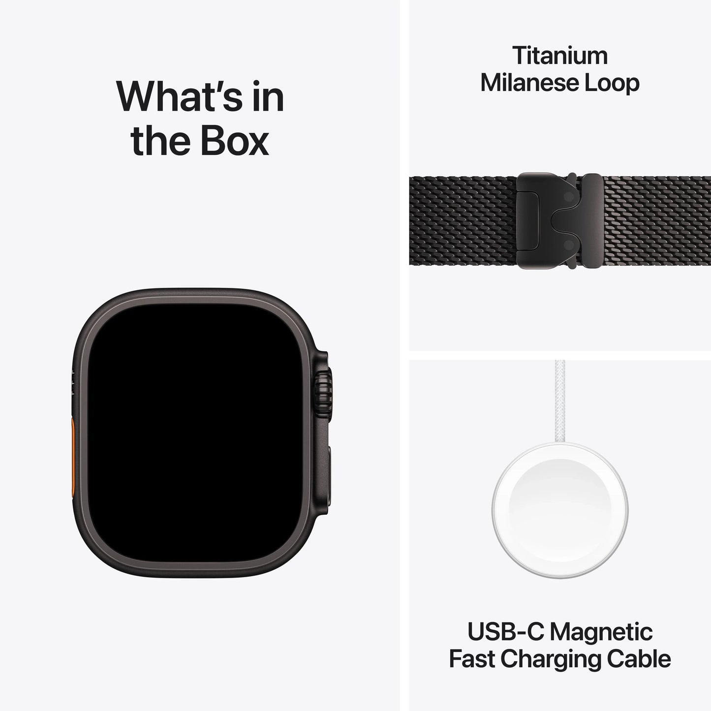 Apple Watch Ultra 2 GPS + Cellular 49mm Black Titanium Case with Black Titanium Milanese Loop - Medium - iSTYLE RS