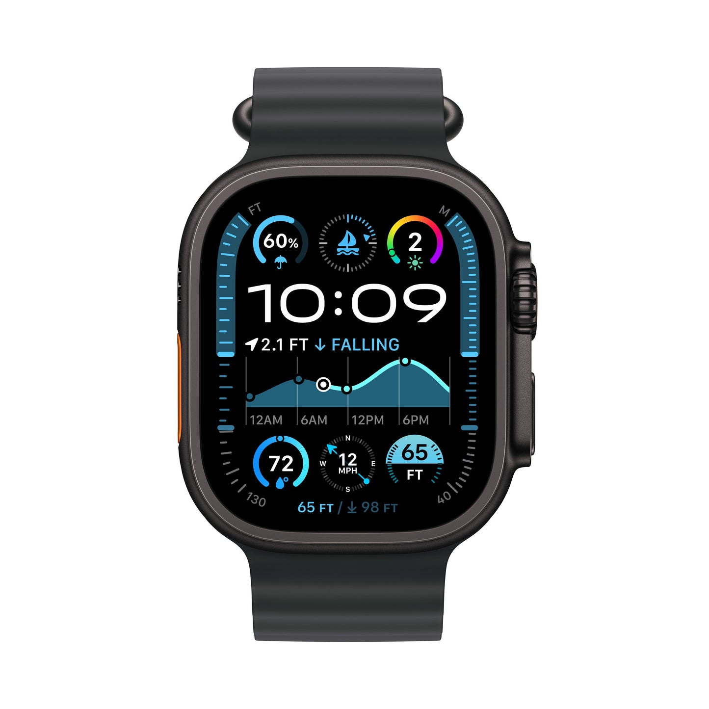 Apple Watch Ultra 2 GPS + Cellular 49mm Black Titanium Case with Black Ocean Band - iSTYLE RS