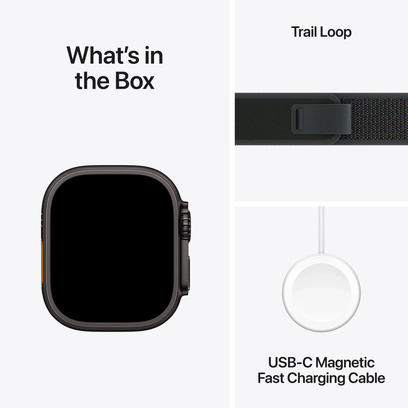 Apple Watch Ultra 2 GPS + Cellular 49mm Black Titanium Case with Black Trail Loop - S/M - iSTYLE RS