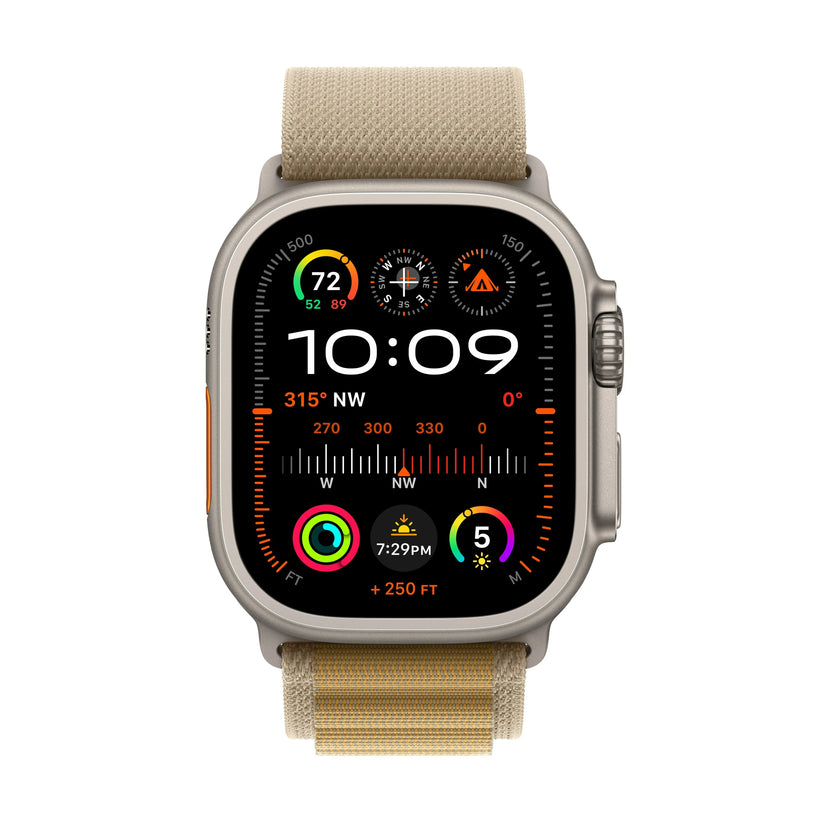 Apple Watch Ultra 2 GPS + Cellular 49mm Natural Titanium Case with Tan Alpine Loop - L - iSTYLE RS