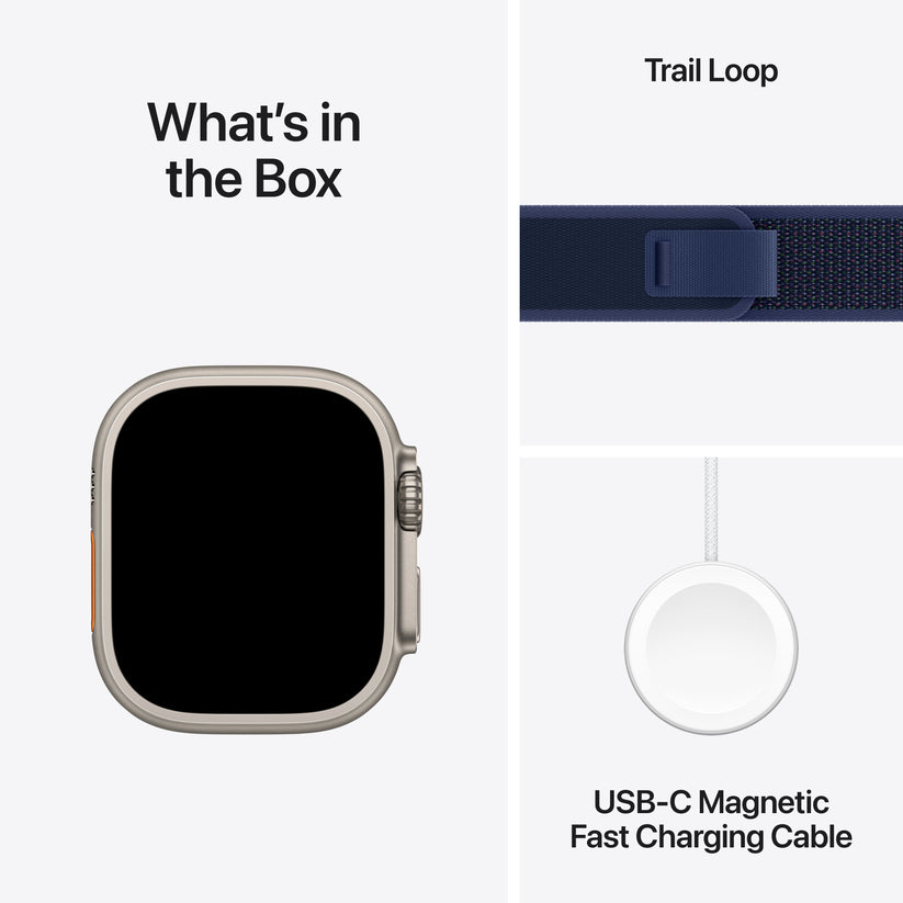 Apple Watch Ultra 2 GPS + Cellular 49mm Natural Titanium Case with Blue Trail Loop - M/L - iSTYLE RS