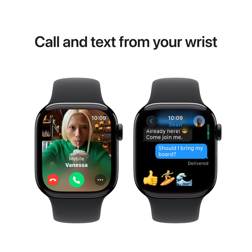 Apple Watch Series 10 GPS 42mm Jet Black Aluminium Case with Black Sport Band - S/M - iSTYLE RS