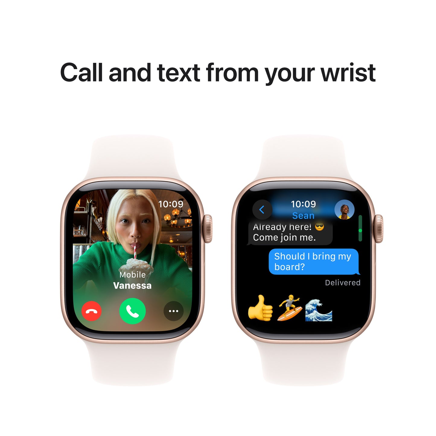 Apple Watch Series 10 GPS 42mm Rose Gold Aluminium Case with Light Blush Sport Band - S/M - iSTYLE RS