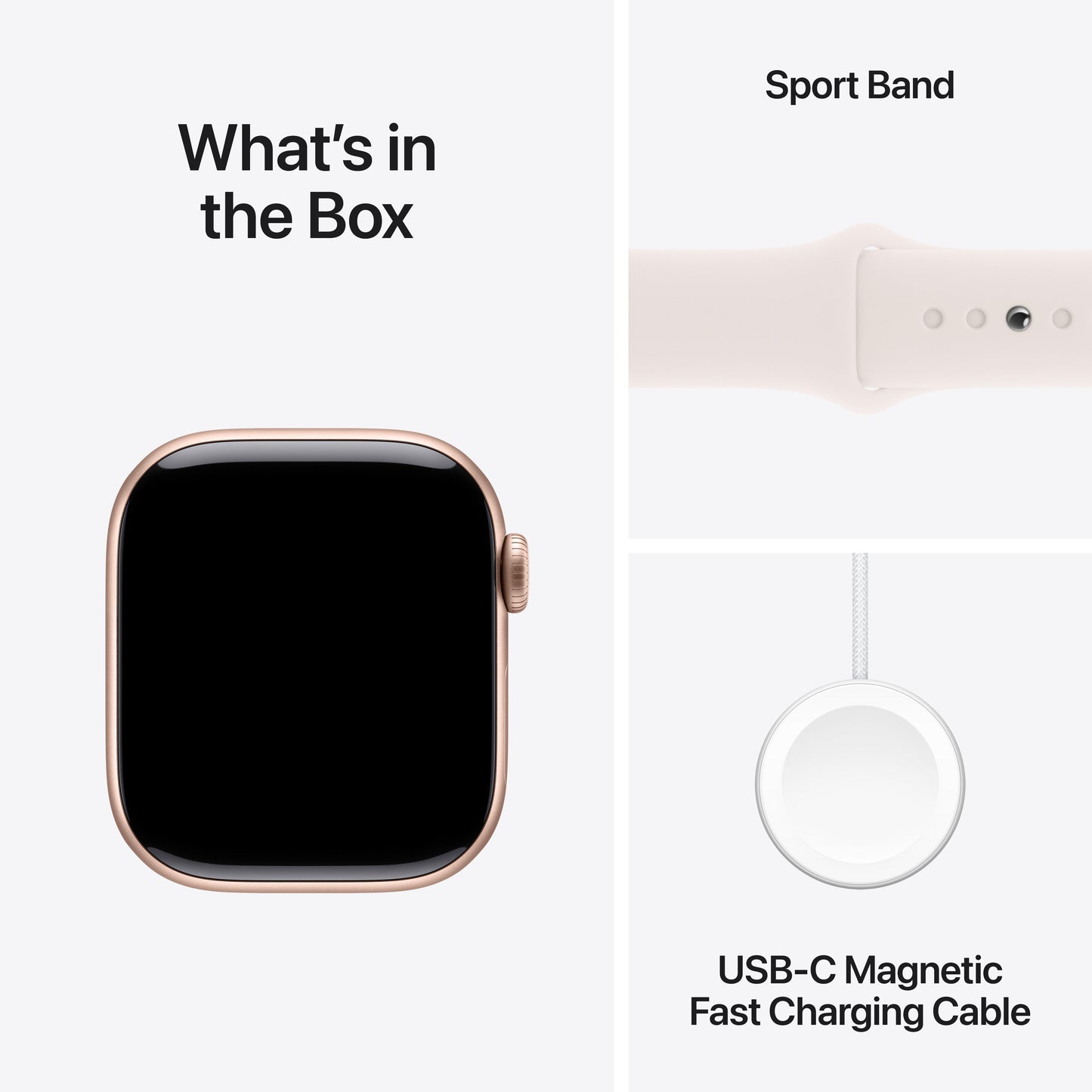Apple Watch Series 10 GPS 42mm Rose Gold Aluminium Case with Light Blush Sport Band - S/M - iSTYLE RS