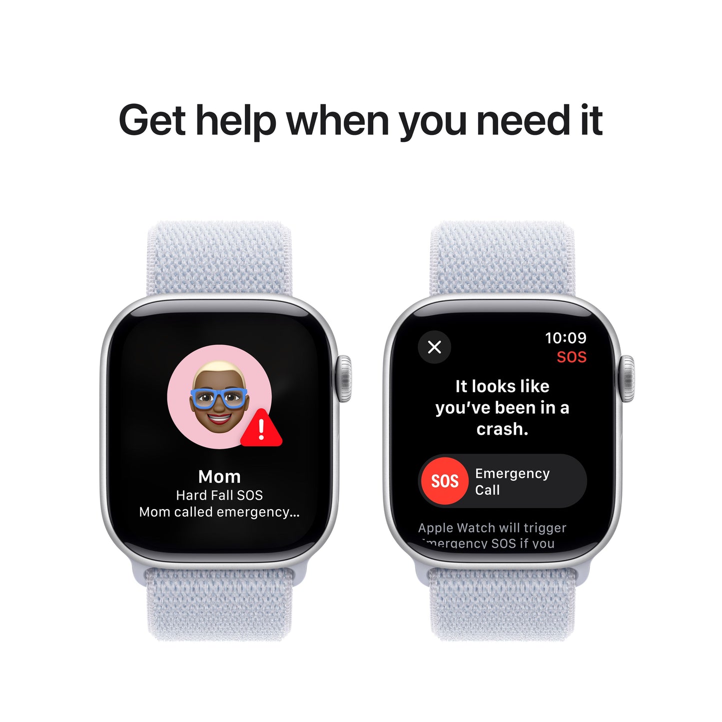Apple Watch Series 10 GPS 42mm Silver Aluminium Case with Blue Cloud Sport Loop - iSTYLE RS