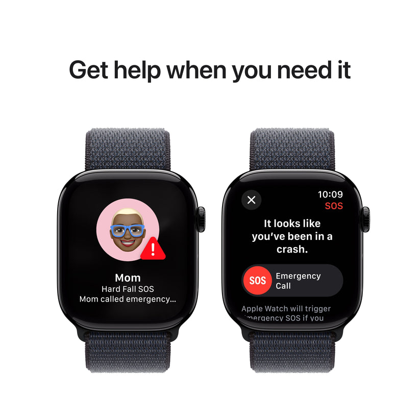 Apple Watch Series 10 GPS 46mm Jet Black Aluminium Case with Ink Sport Loop - iSTYLE RS