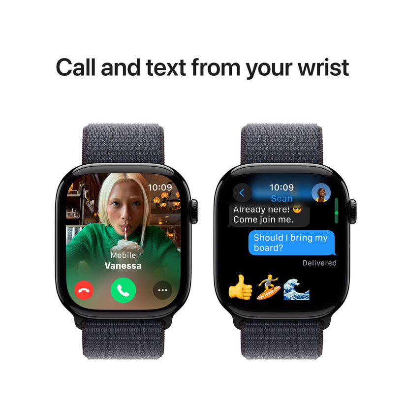 Apple Watch Series 10 GPS 46mm Jet Black Aluminium Case with Ink Sport Loop - iSTYLE RS