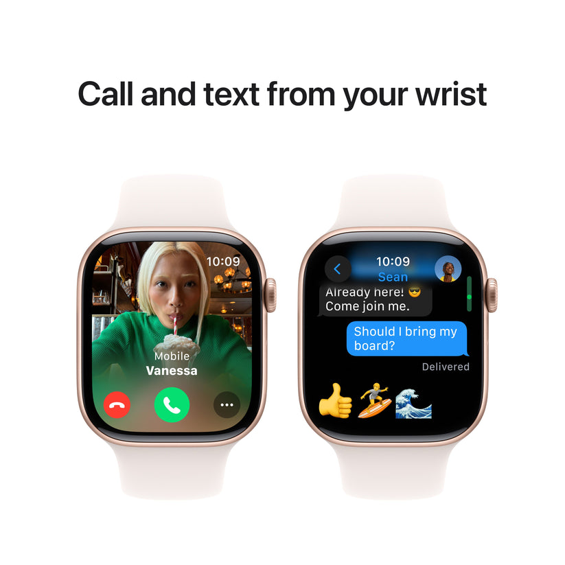 Apple Watch Series 10 GPS 46mm Rose Gold Aluminium Case with Light Blush Sport Band - M/L - iSTYLE RS