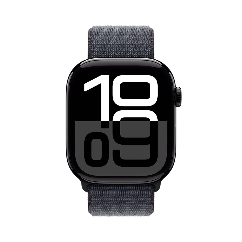 Apple Watch Series 10 GPS 46mm Jet Black Aluminium Case with Ink Sport Loop - iSTYLE RS