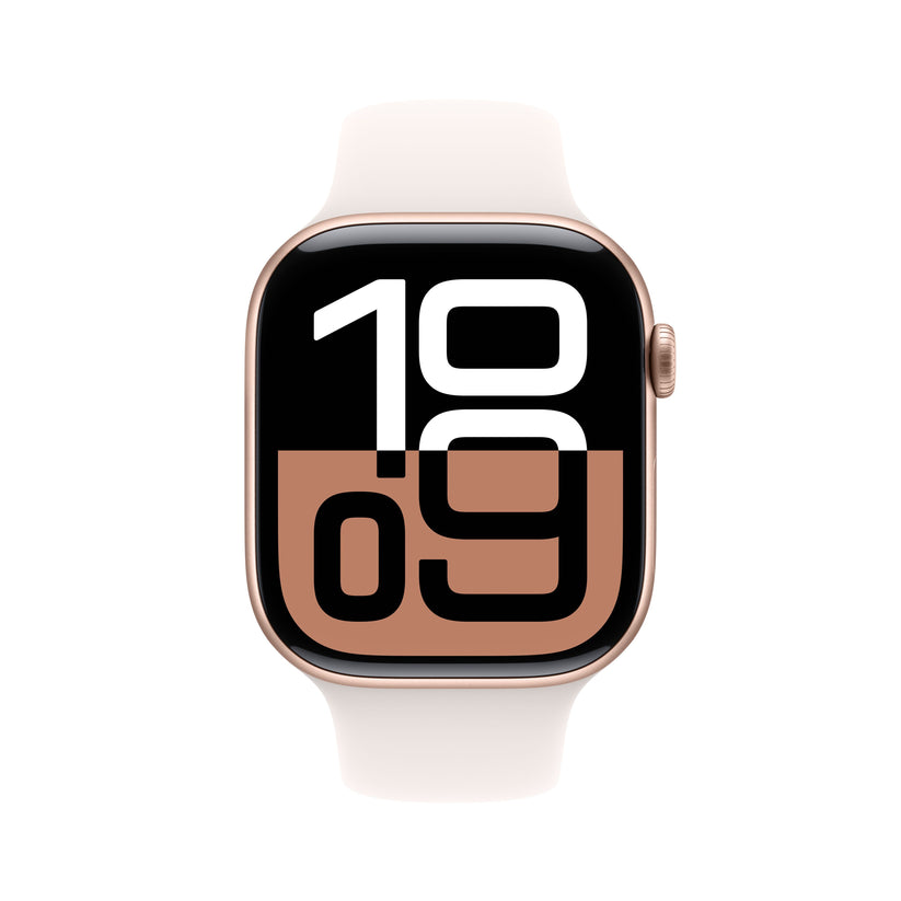 Apple Watch Series 10 GPS 46mm Rose Gold Aluminium Case with Light Blush Sport Band - M/L - iSTYLE RS