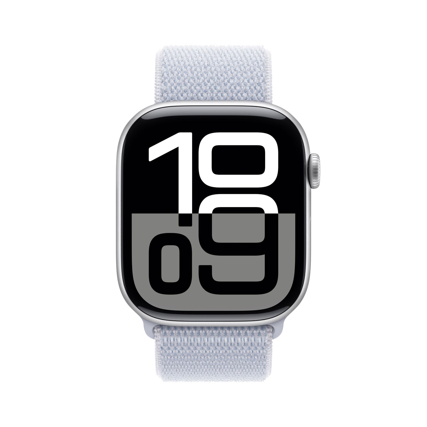 Apple Watch Series 10 GPS 46mm Silver Aluminium Case with Blue Cloud Sport Loop - iSTYLE RS