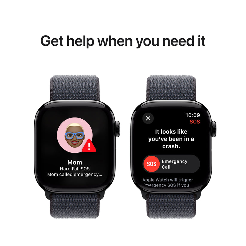 Apple Watch Series 10 GPS 42mm Jet Black Aluminium Case with Ink Sport Loop - iSTYLE RS