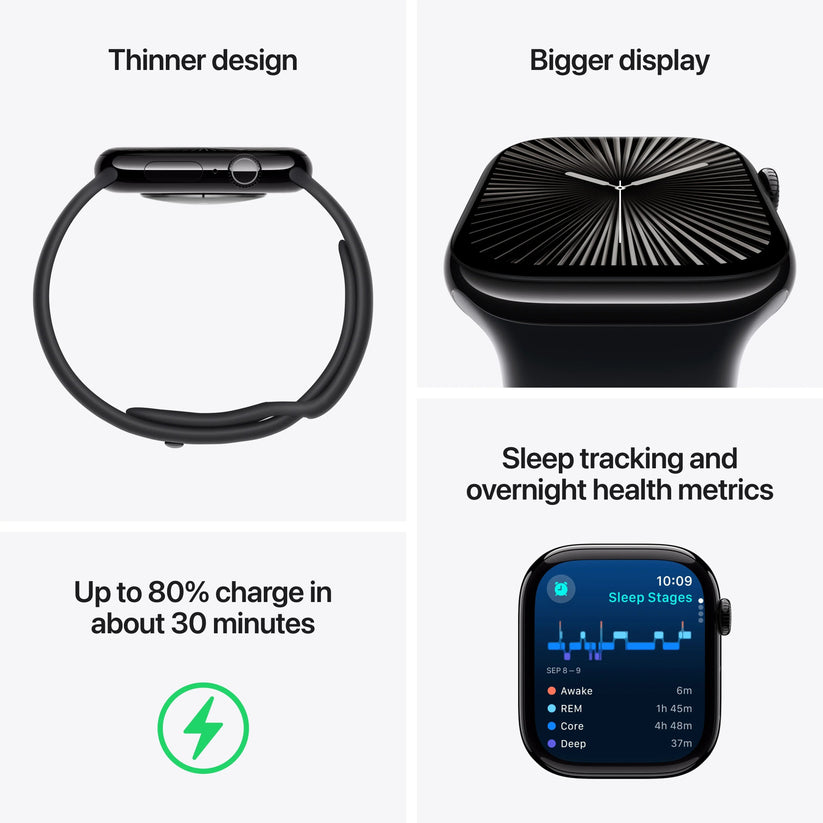 Apple Watch Series 10 GPS 42mm Silver Aluminium Case with Denim Sport Band - M/L - iSTYLE.rs