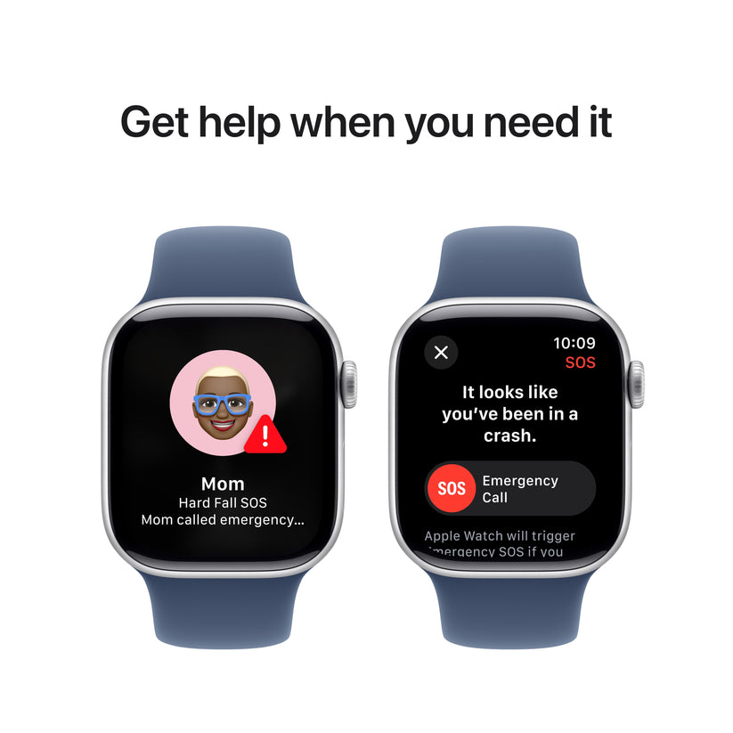 Apple Watch Series 10 GPS 42mm Silver Aluminium Case with Denim Sport Band - S/M - iSTYLE RS