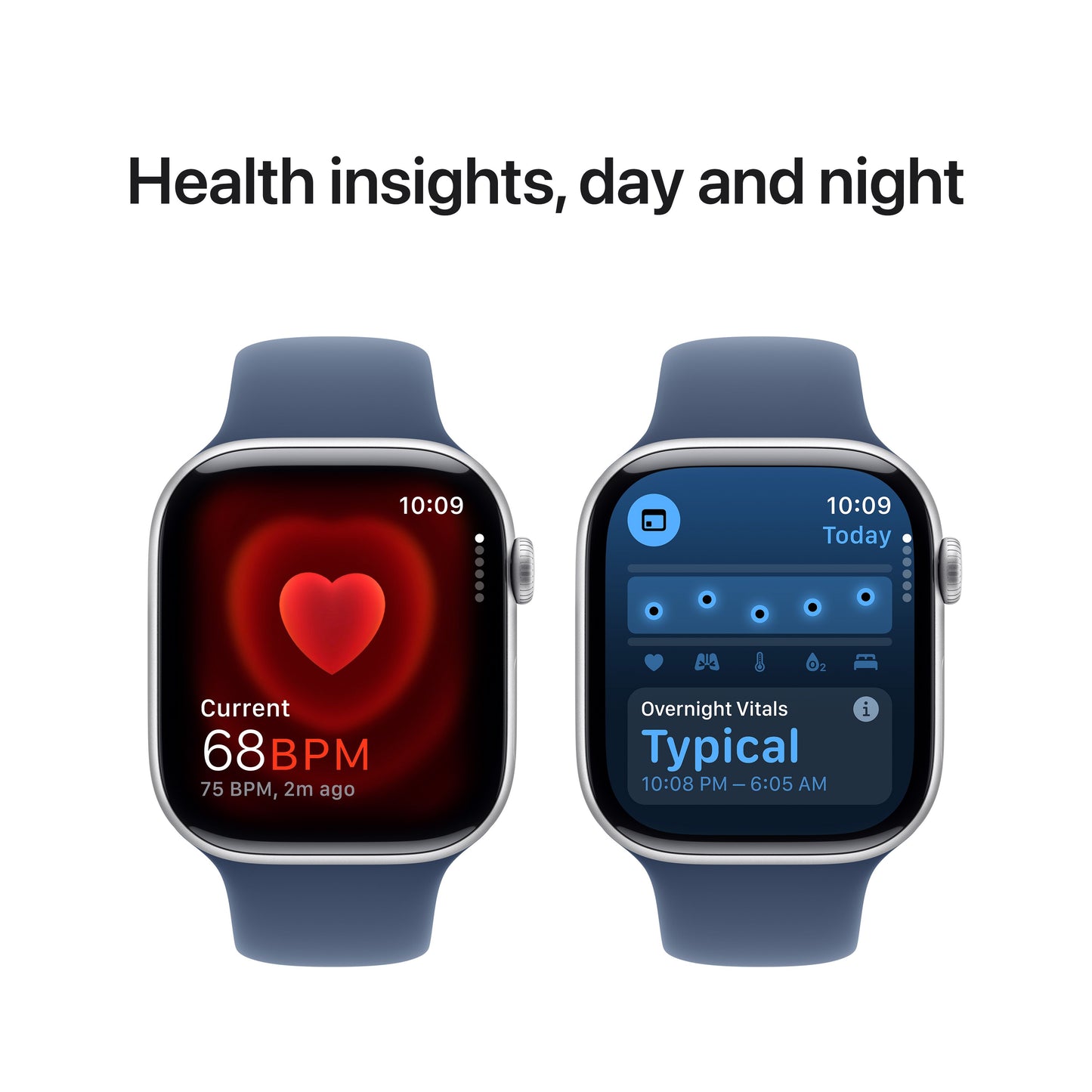 Apple Watch Series 10 GPS 46mm Silver Aluminium Case with Denim Sport Band - S/M - iSTYLE RS