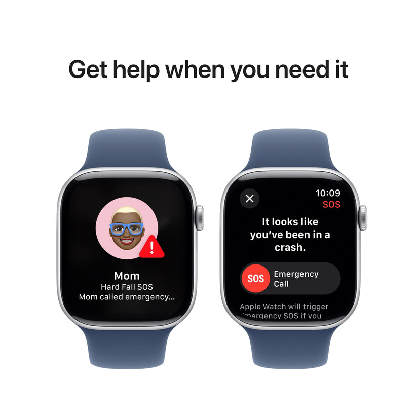 Apple Watch Series 10 GPS 46mm Silver Aluminium Case with Denim Sport Band - M/L - iSTYLE RS