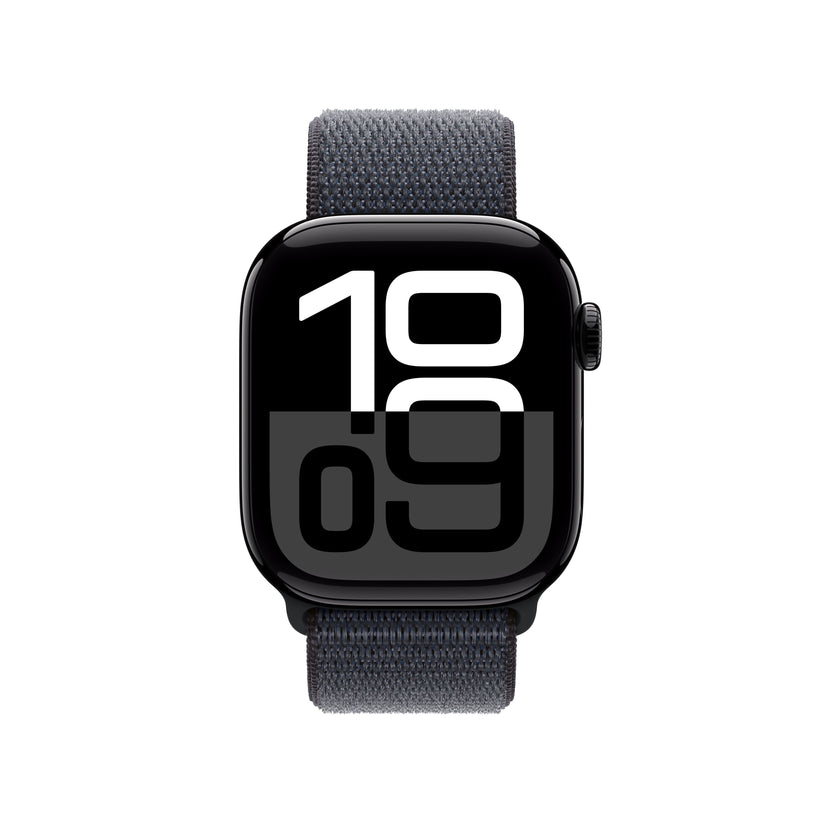 Apple Watch Series 10 GPS 42mm Jet Black Aluminium Case with Ink Sport Loop - iSTYLE RS