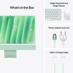 24-inčni iMac M4 sa 4,5K Retina displejom, 8-jezgarnim CPU-om, 8‑jezgarnim GPU-om, 16GB objedinjene memorije i 256GB SSD - Green - iSTYLE RS