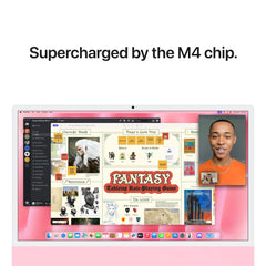 24-inčni iMac M4 sa 4,5K Retina displejom, 8-jezgarnim CPU-om, 8‑jezgarnim GPU-om, 16GB objedinjene memorije i 256GB SSD - Pink - iSTYLE RS