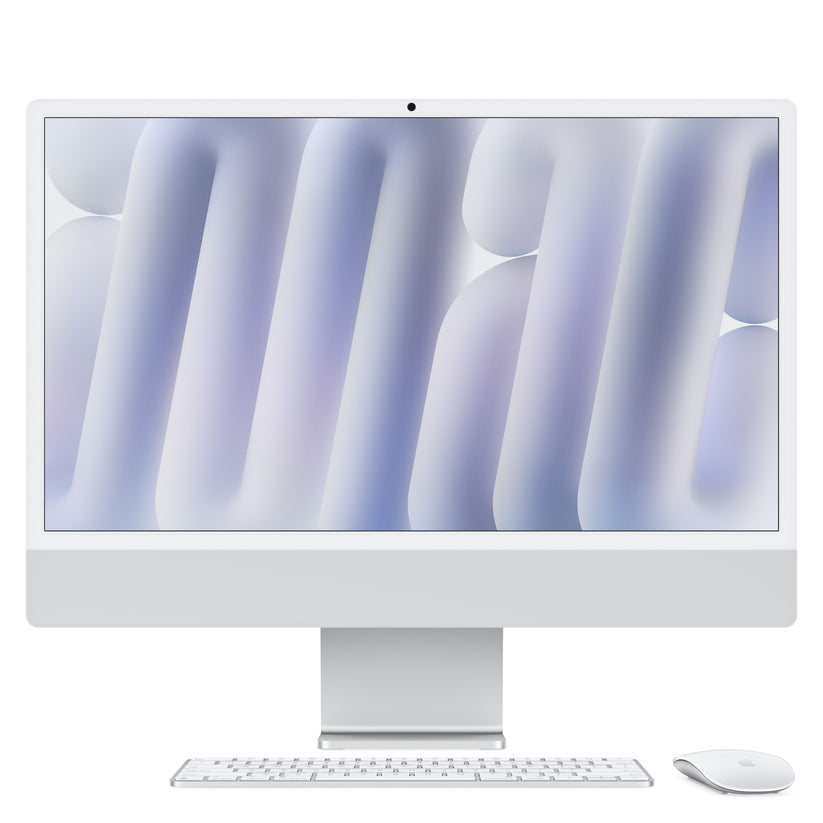 24-inčni iMac M4 sa 4,5K Retina displejom, 8-jezgarnim CPU-om, 8‑jezgarnim GPU-om, 16GB objedinjene memorije i 256GB SSD - Silver - iSTYLE RS