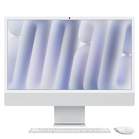 24-inčni iMac M4 sa 4,5K Retina displejom, 8-jezgarnim CPU-om, 8‑jezgarnim GPU-om, 16GB objedinjene memorije i 256GB SSD - Silver - iSTYLE RS