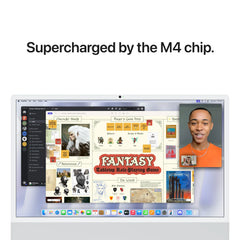 24-inčni iMac M4 sa 4,5K Retina displejom, 8-jezgarnim CPU-om, 8‑jezgarnim GPU-om, 16GB objedinjene memorije i 256GB SSD - Silver - iSTYLE RS