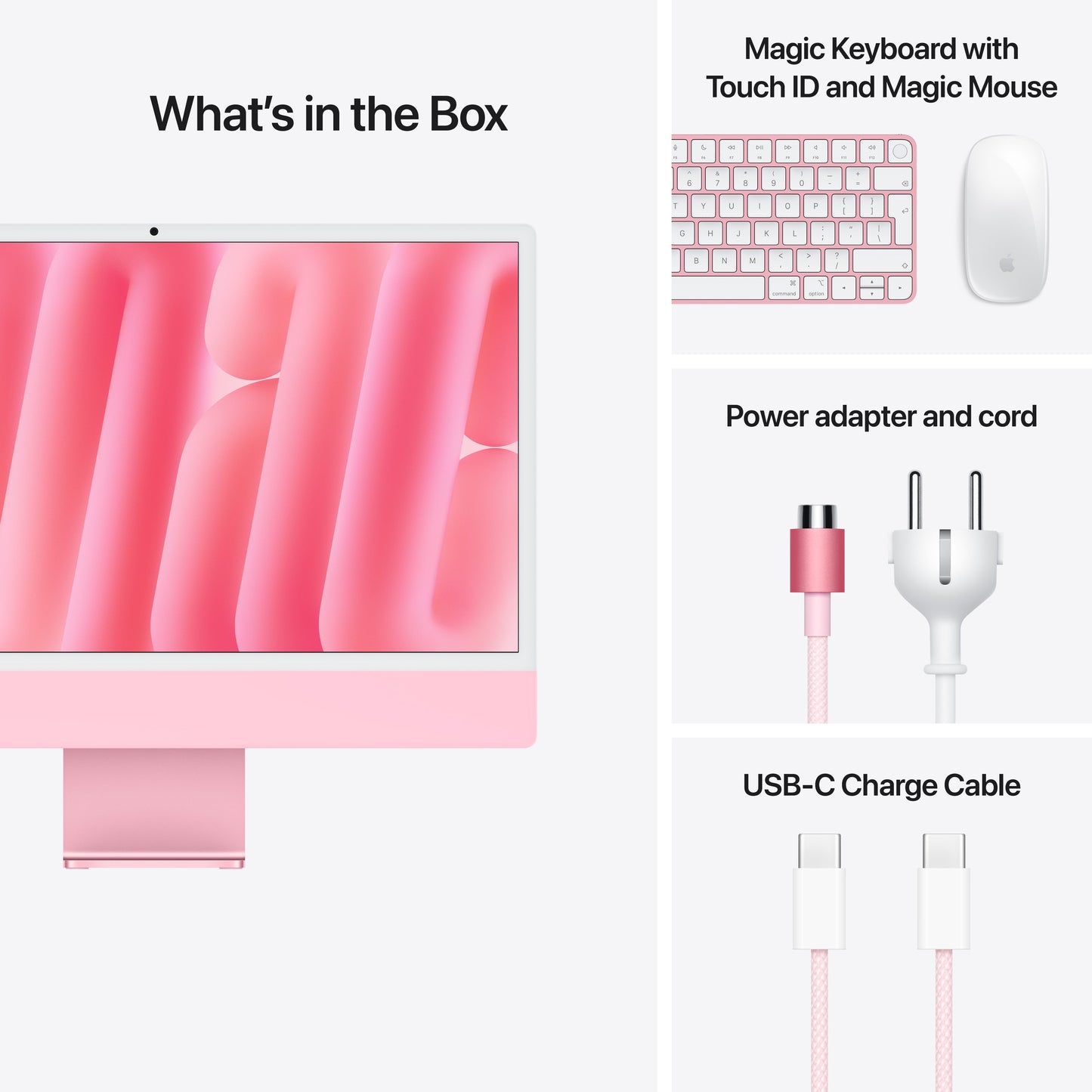 24-inčni iMac M4 sa 4,5K Retina displejom, 10-jezgarnim CPU-om, 10-jezgarnim GPU-om, 16GB objedinjene memorije i 512GB SSD - Pink - iSTYLE RS
